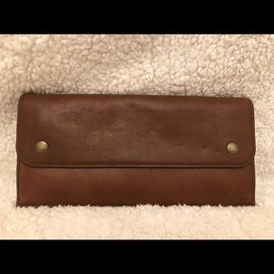 Coach large leather travel wallet
